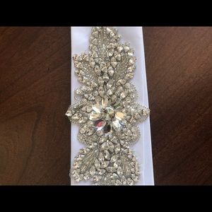 Bride sash wedding white